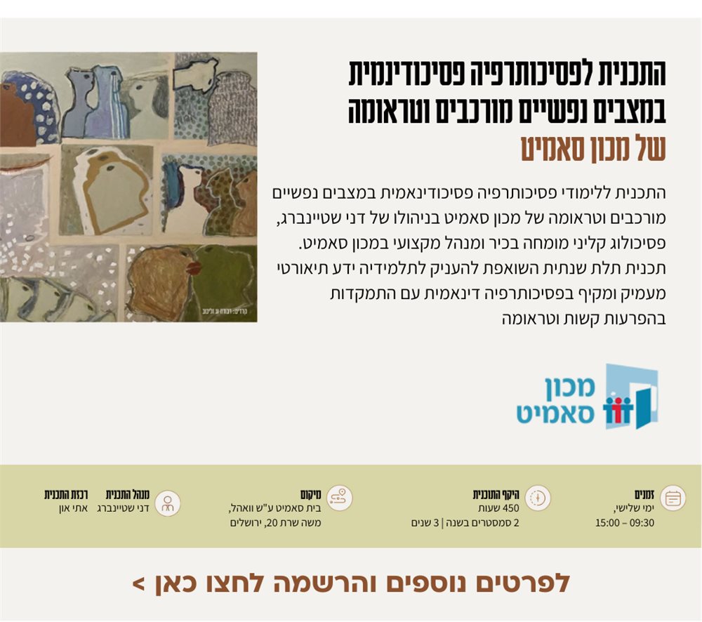 מכון סאמיט התכנית לפסיכותרפיה פסיכודינמית